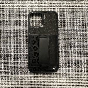 Black Leopard Walli Case iPhone 12 Pro